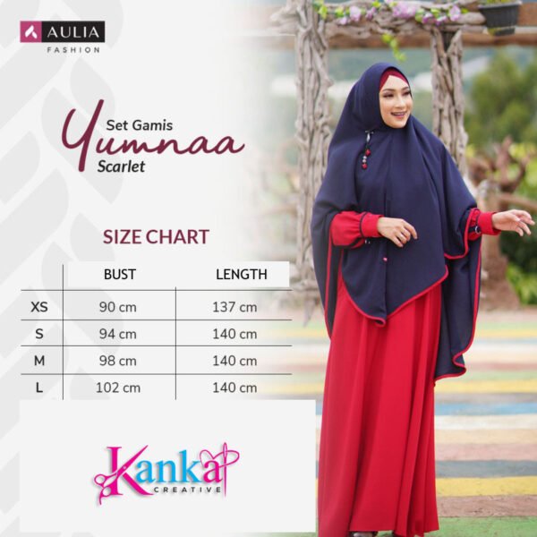 AULIA DRESS Yumna Scarlet Lake - XS