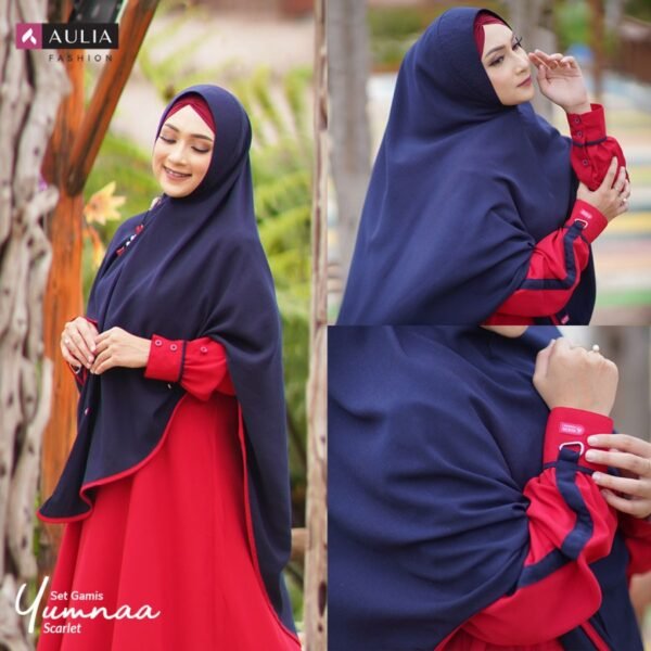 AULIA DRESS Yumna Scarlet Lake - XS - Image 2